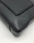 Michael Kors Dark Gray Leather Gloria Crossbody