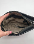 Michael Kors Dark Gray Leather Gloria Crossbody