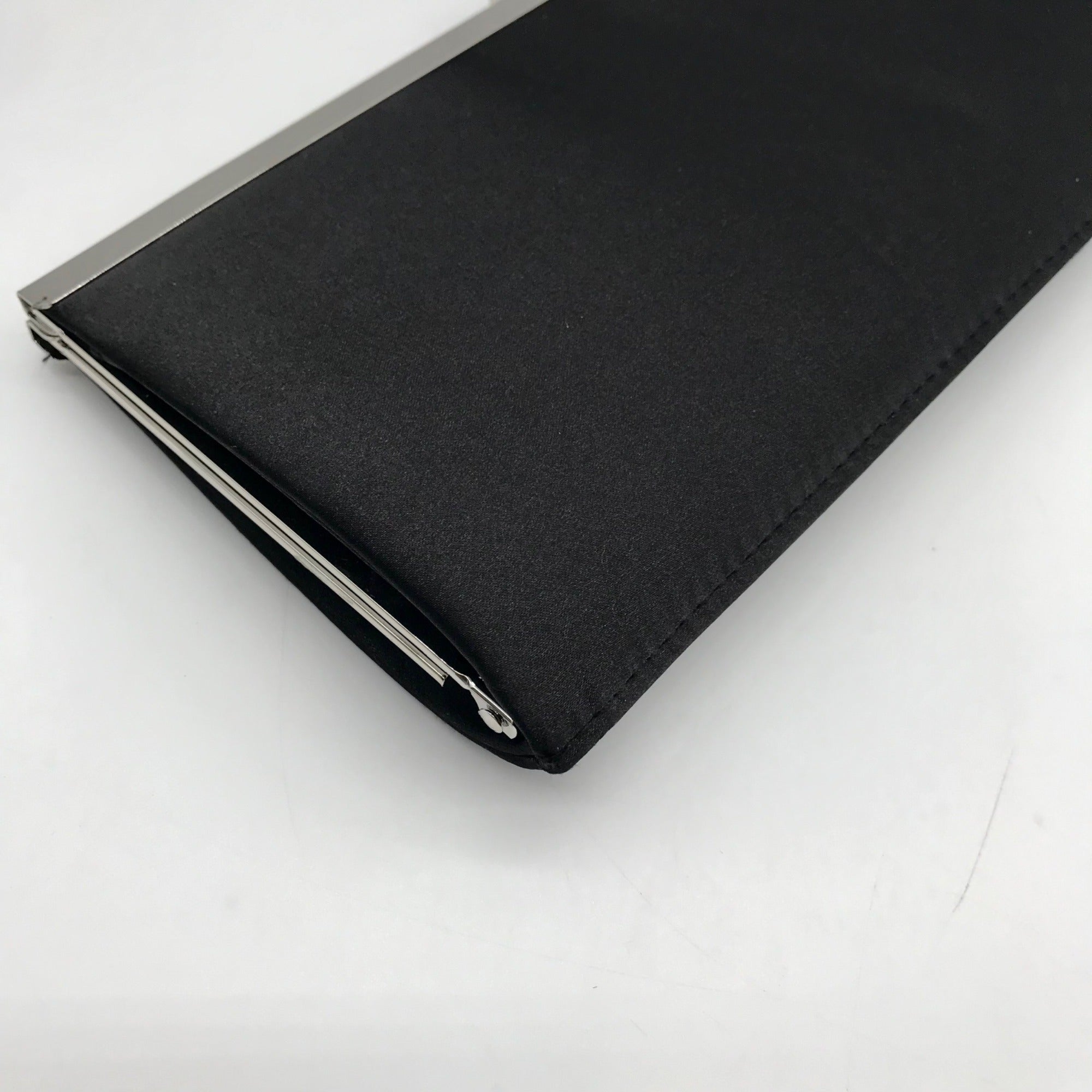 I.N.C. International Concepts Black Satin Kelsie Clutch Crossbody Bag