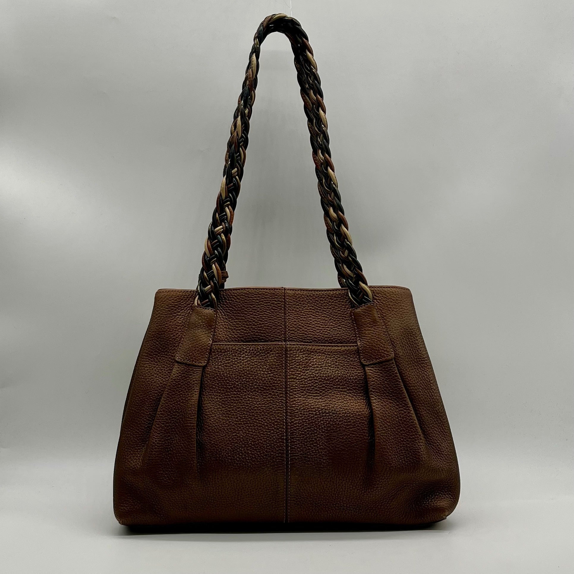 Brighton Metallic Brown Pebbled Leather Shoulder Bag