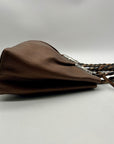 Brighton Metallic Brown Pebbled Leather Shoulder Bag