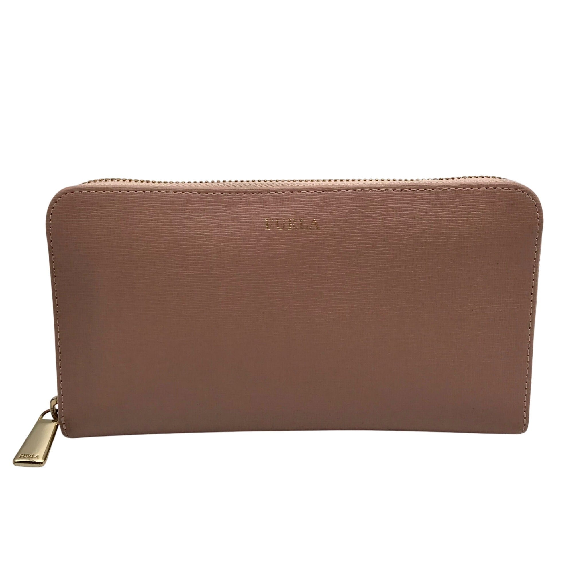 Furla Pink Leather Babylon Continental Wallet