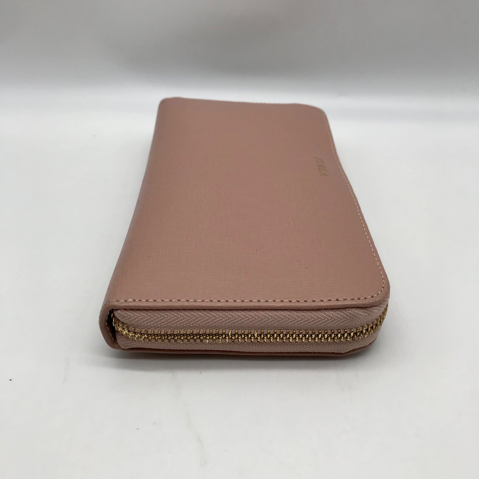 Furla Pink Leather Babylon Continental Wallet