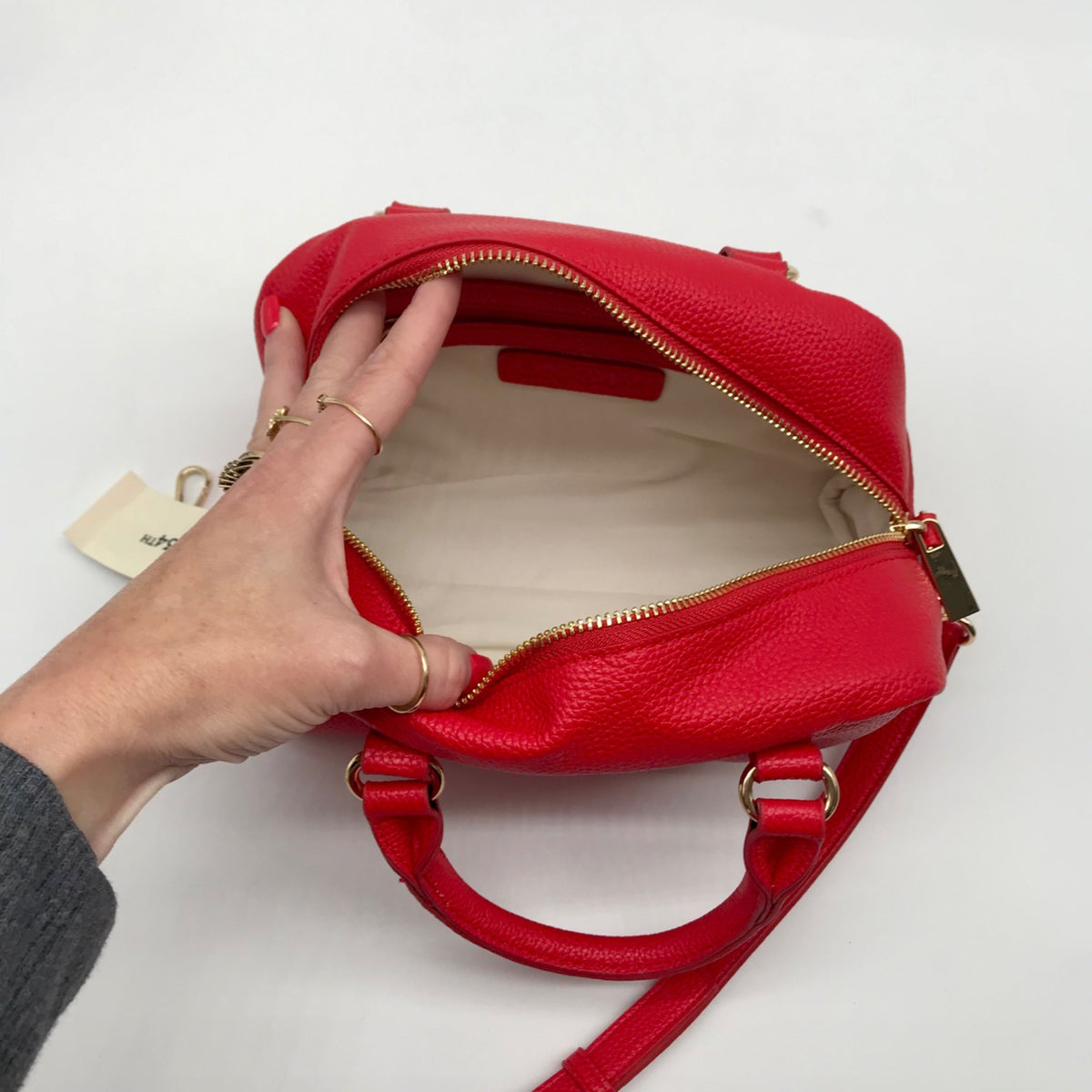 On 34th Red Faux Leather Crossbody Mini Bag