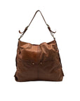 Badgley Mischka Light Brown Leather Hobo Bag