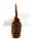 Badgley Mischka Light Brown Leather Hobo Bag