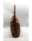 Badgley Mischka Light Brown Leather Hobo Bag