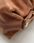 Badgley Mischka Light Brown Leather Hobo Bag