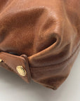 Badgley Mischka Light Brown Leather Hobo Bag