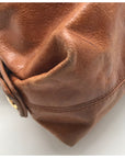 Badgley Mischka Light Brown Leather Hobo Bag