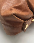 Badgley Mischka Light Brown Leather Hobo Bag