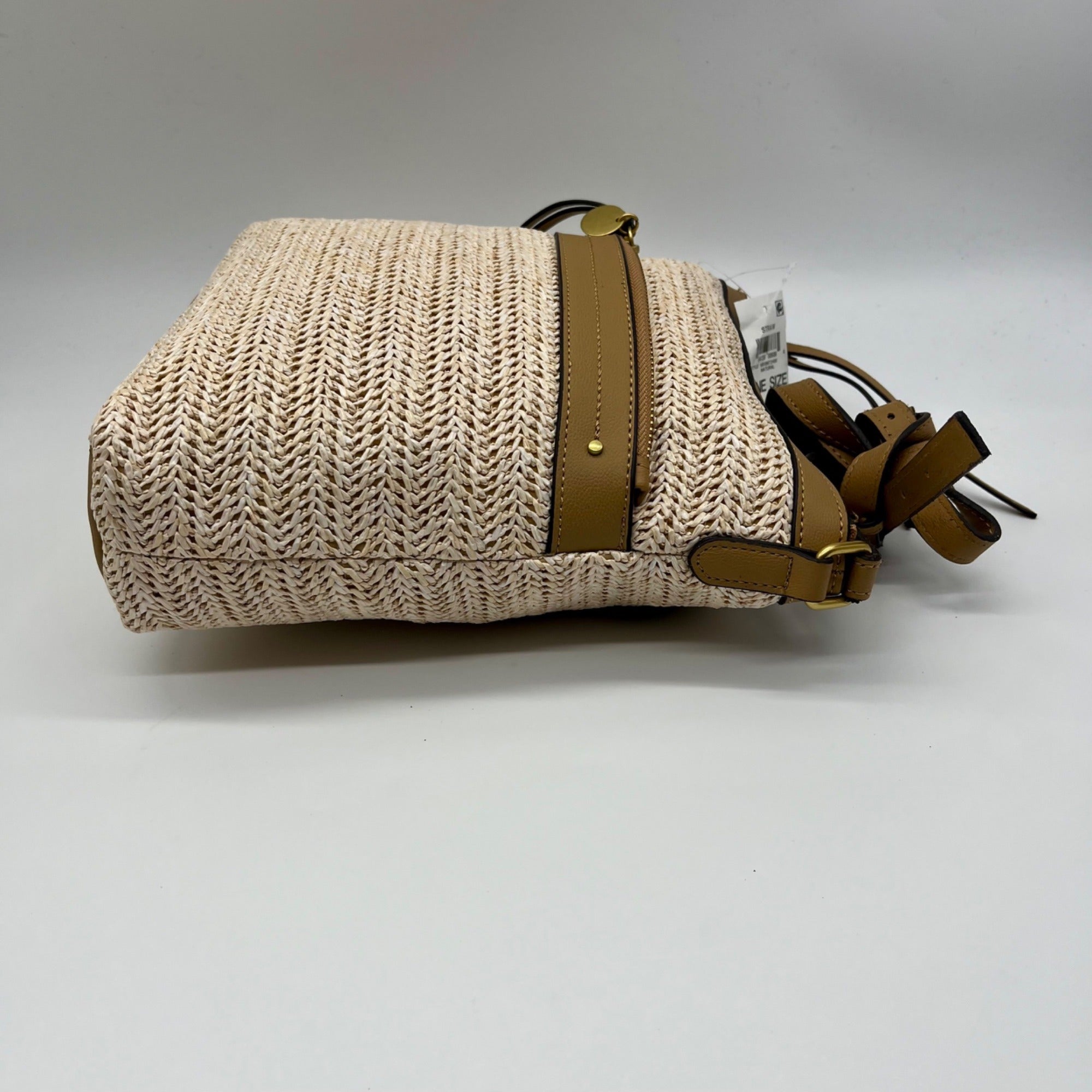 Style &amp; Co Beige Straw Crossbody Bag