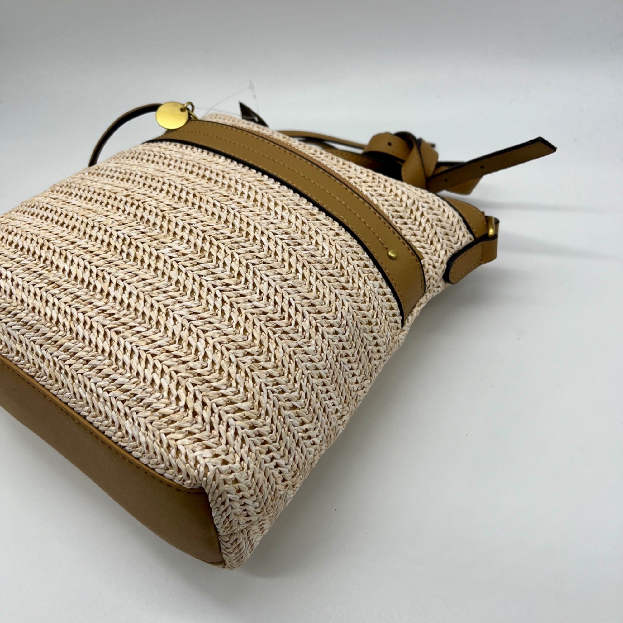 Style &amp; Co Beige Straw Crossbody Bag