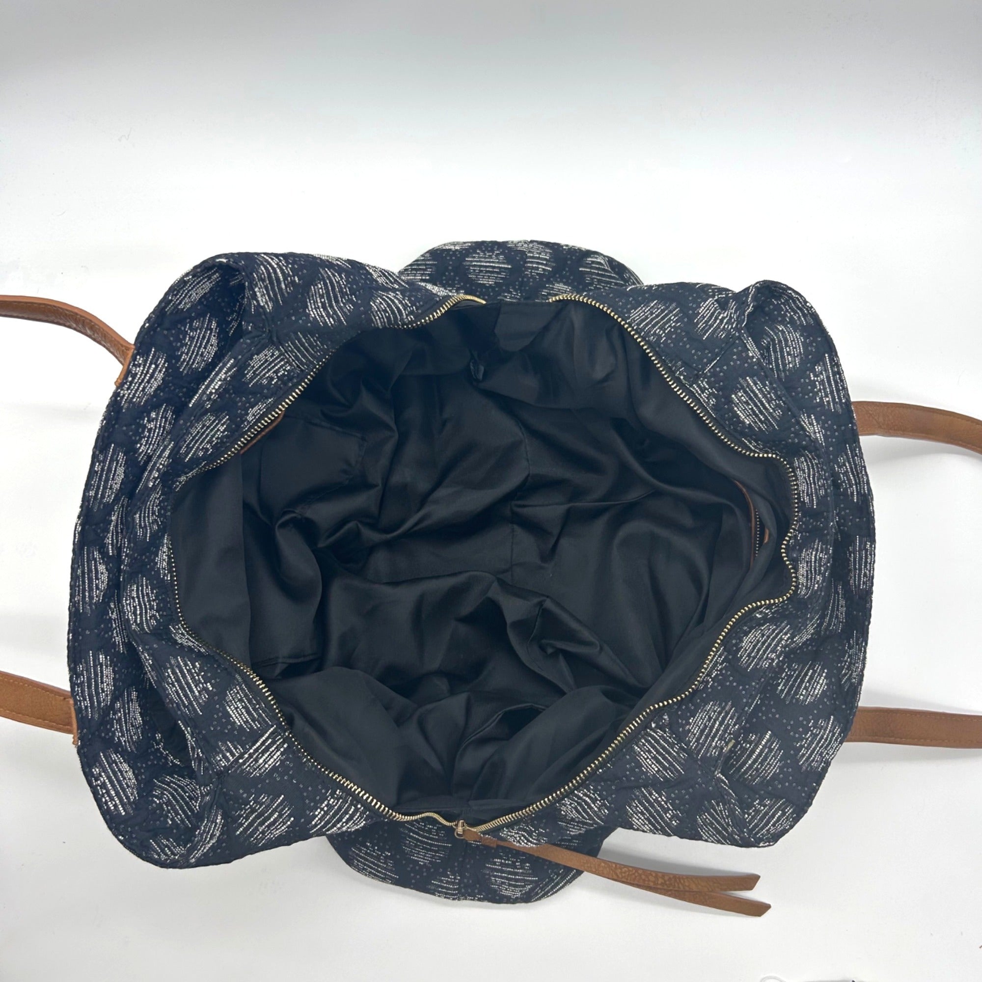 Madison West Blue Fabric Tote Bag