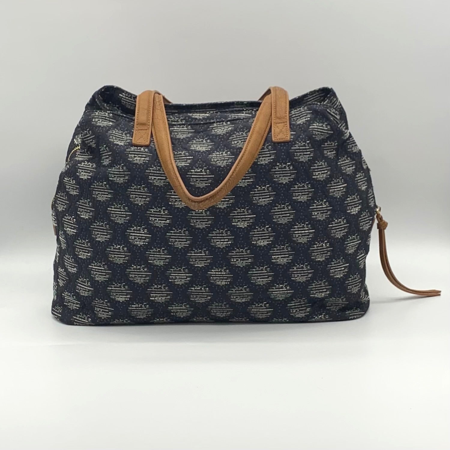 Madison West Blue Fabric Tote Bag