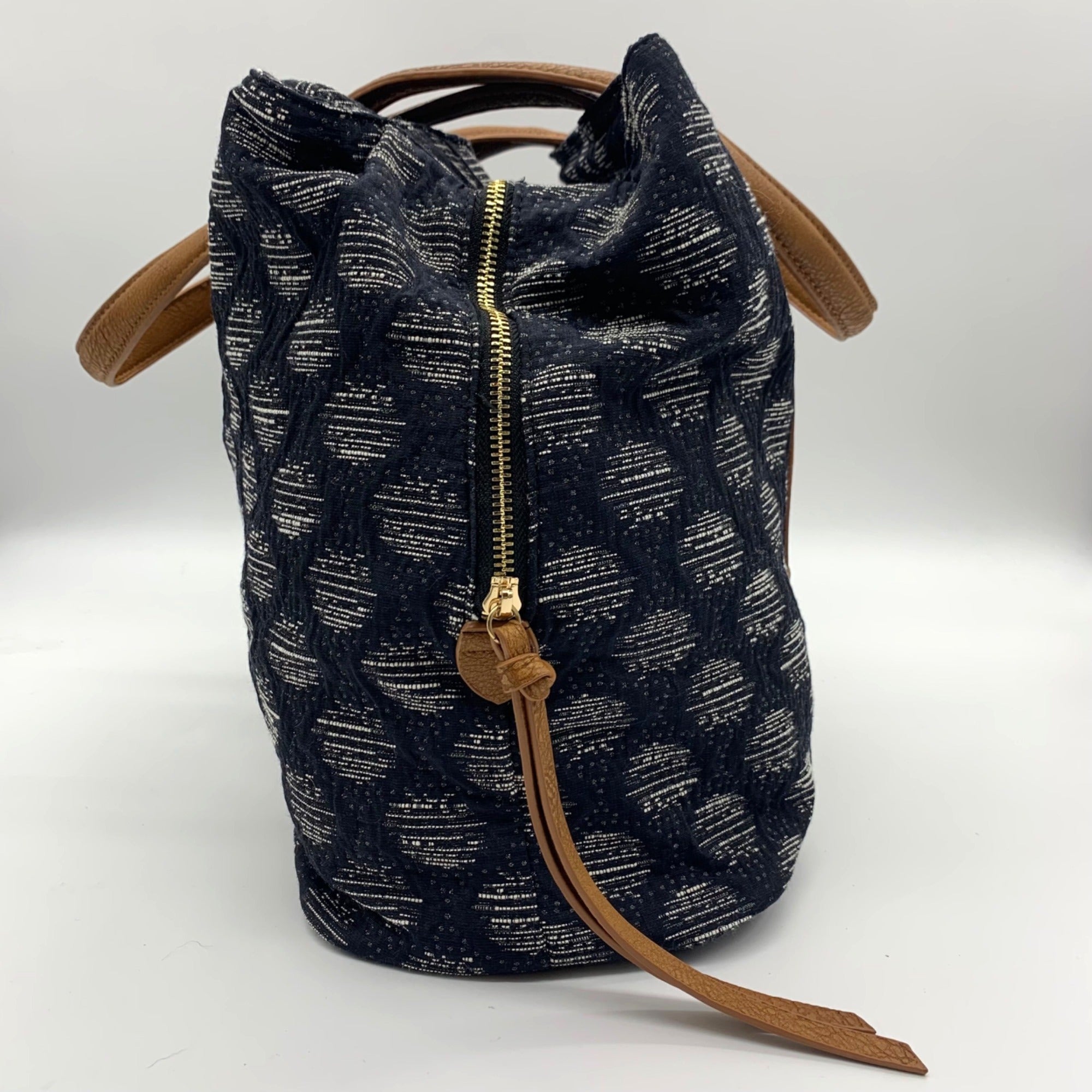 Madison West Blue Fabric Tote Bag