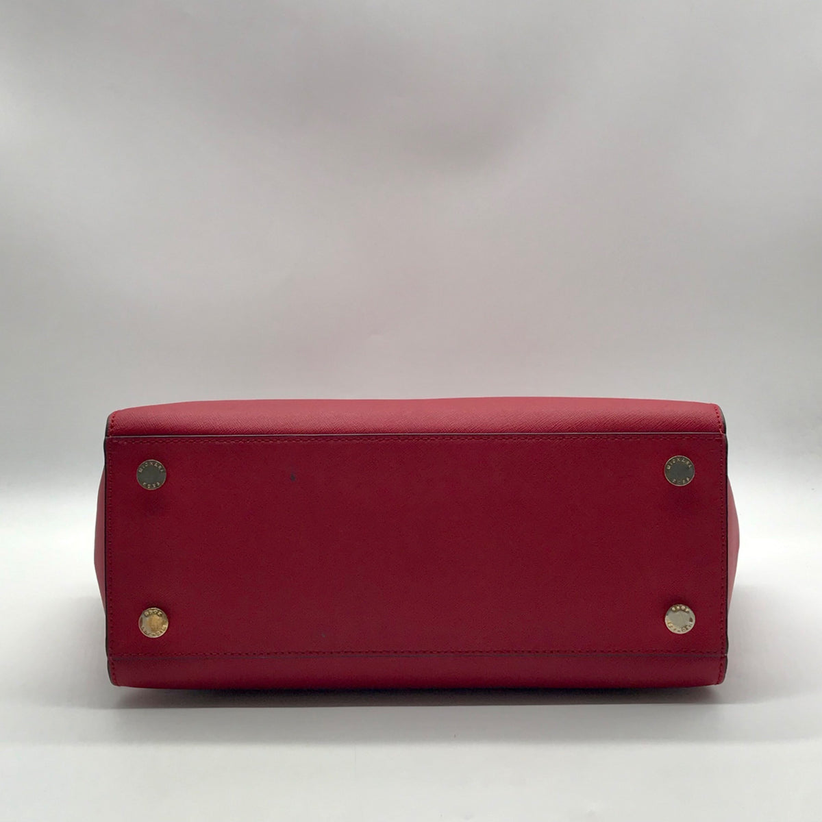 Michael Kors Vibrant Red Leather Structured Satchel Bag