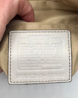 Coach White Leather Hampton Small Shoulder Bag