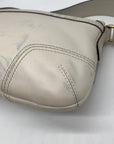Coach White Leather Hampton Small Shoulder Bag