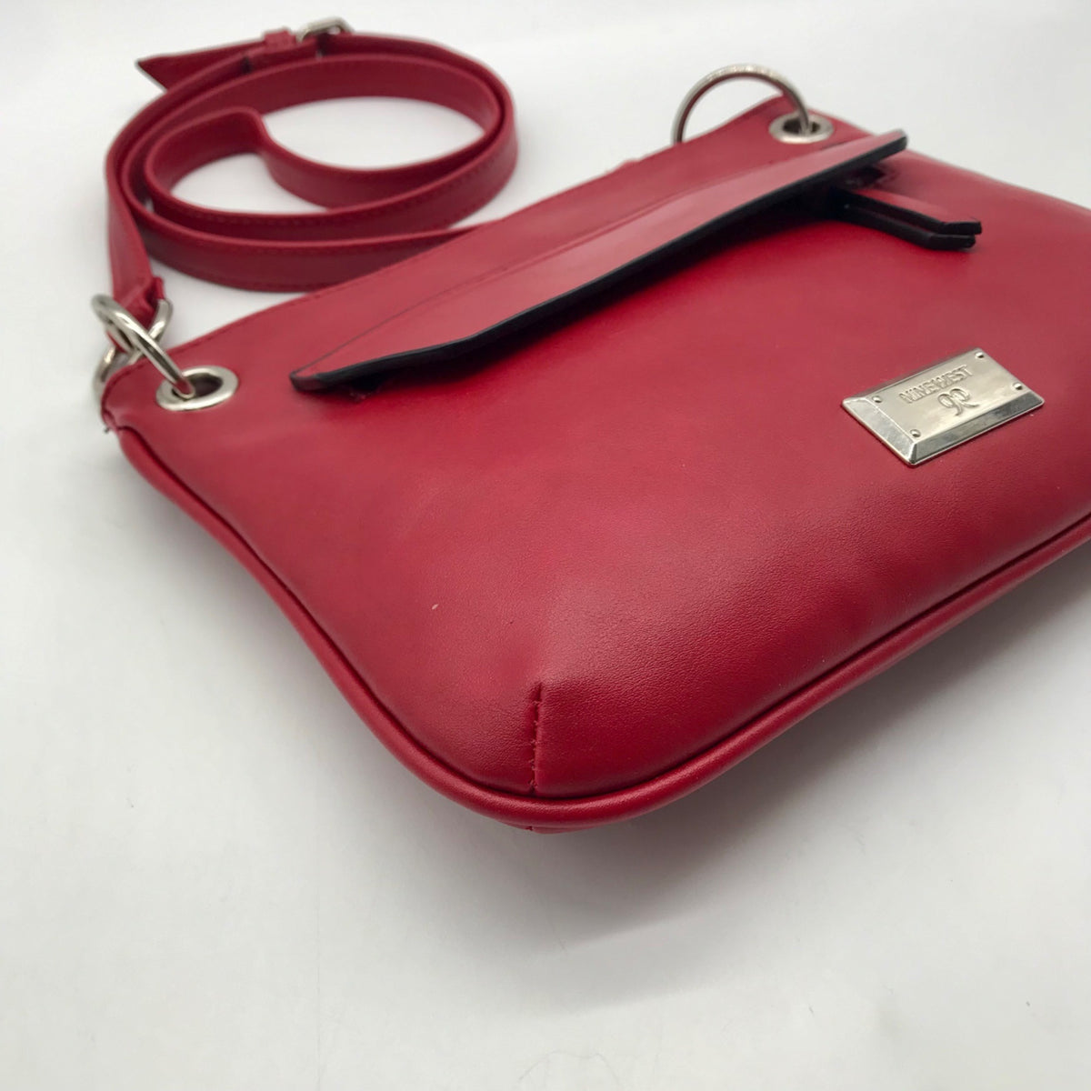 Nine West Red Faux Leather Shoulder Bag