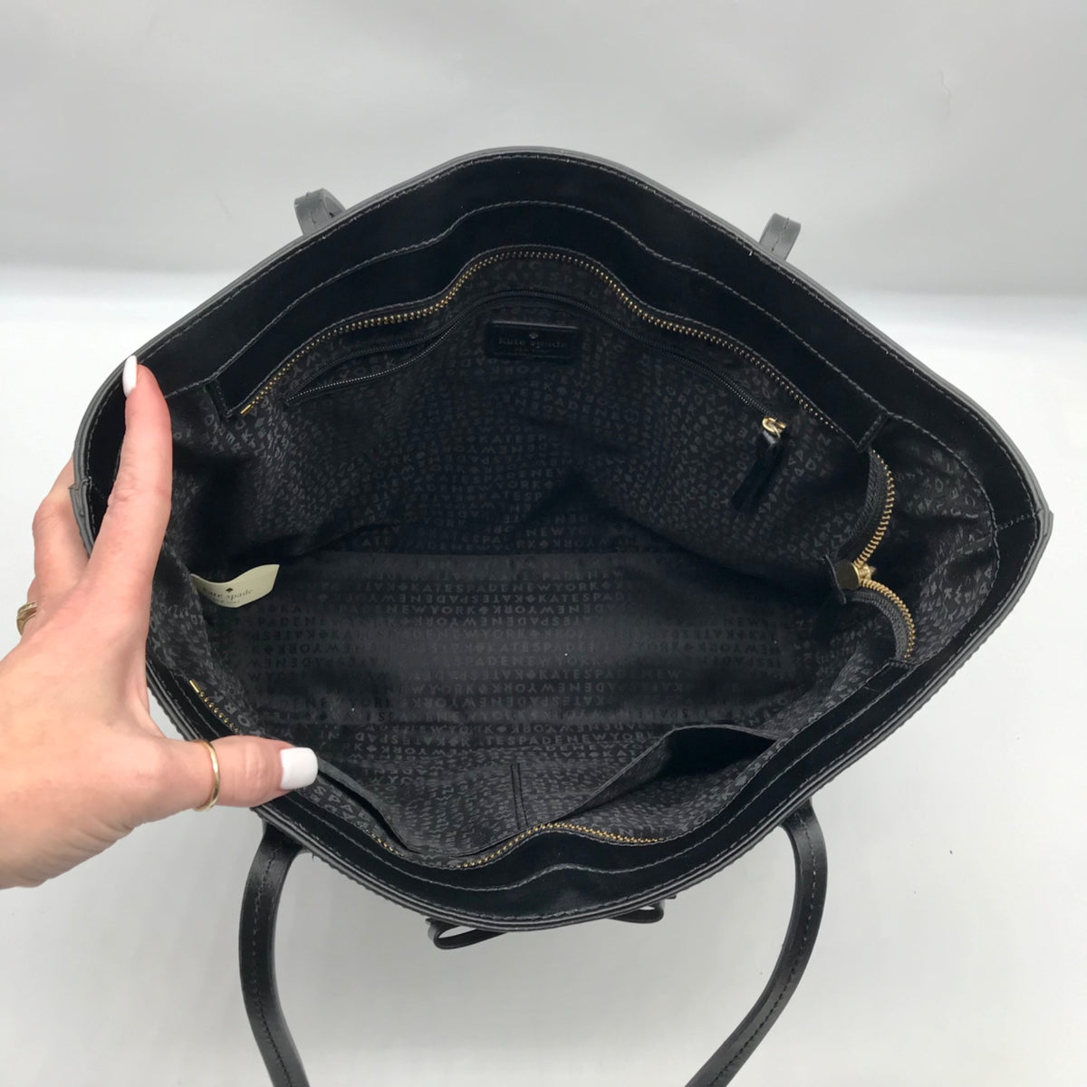 Kate Spade Black Leather Sawyer Street Alair Tote Bag