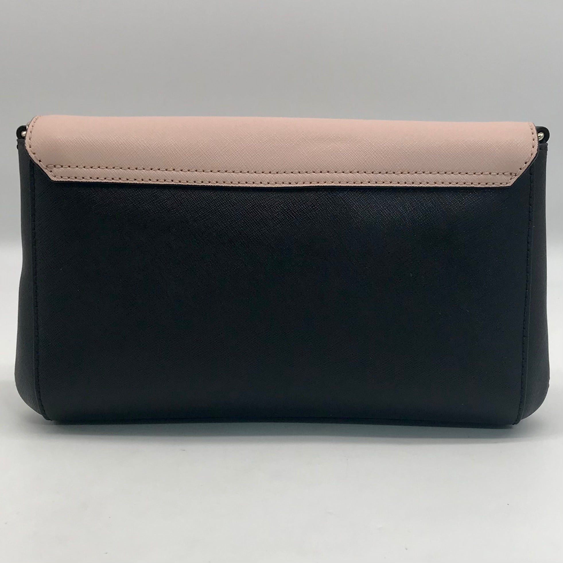 Kate Spade Laurel Way Black &amp; Blush Pink Saffiano Leather Greer Shoulder Bag