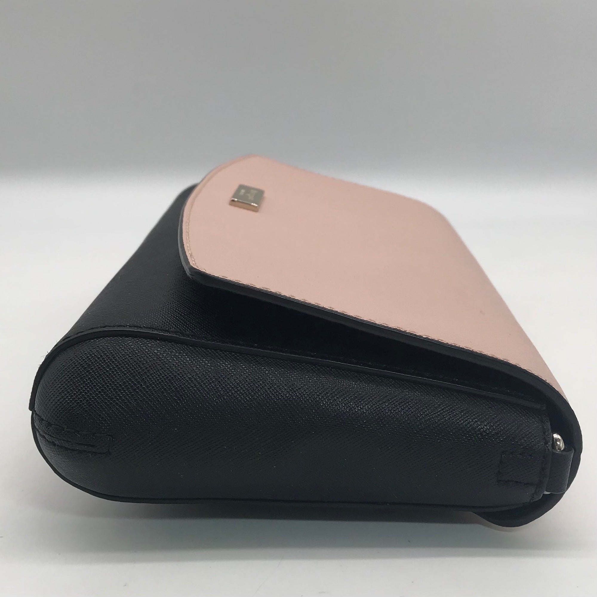 Kate Spade Laurel Way Black &amp; Blush Pink Saffiano Leather Greer Shoulder Bag