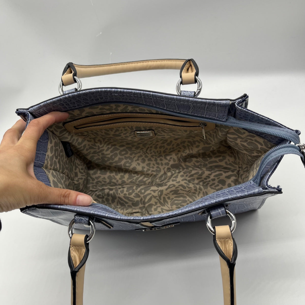 Guess Blue Vintage Y2K- Style Satchel Bag