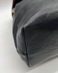 Iveys Black Leather & Brown Satchel Bag