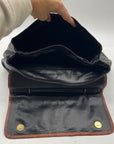 Iveys Black Leather & Brown Satchel Bag