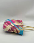 Aqua Jada Multicolored Straw Large Tote