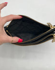 Michael Kors Black Pebbled Leather Triple Compartment Crossbody Bag
