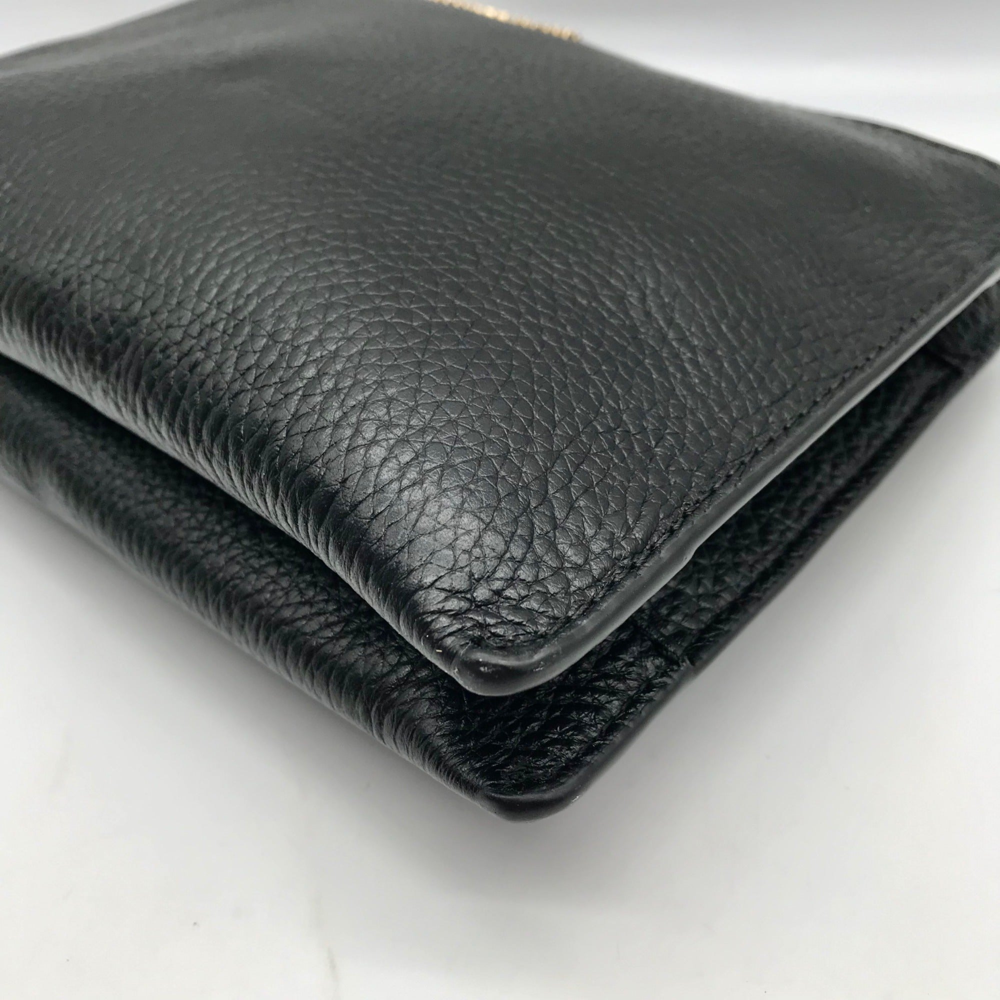 Michael Kors Black Pebbled Leather Triple Compartment Crossbody Bag