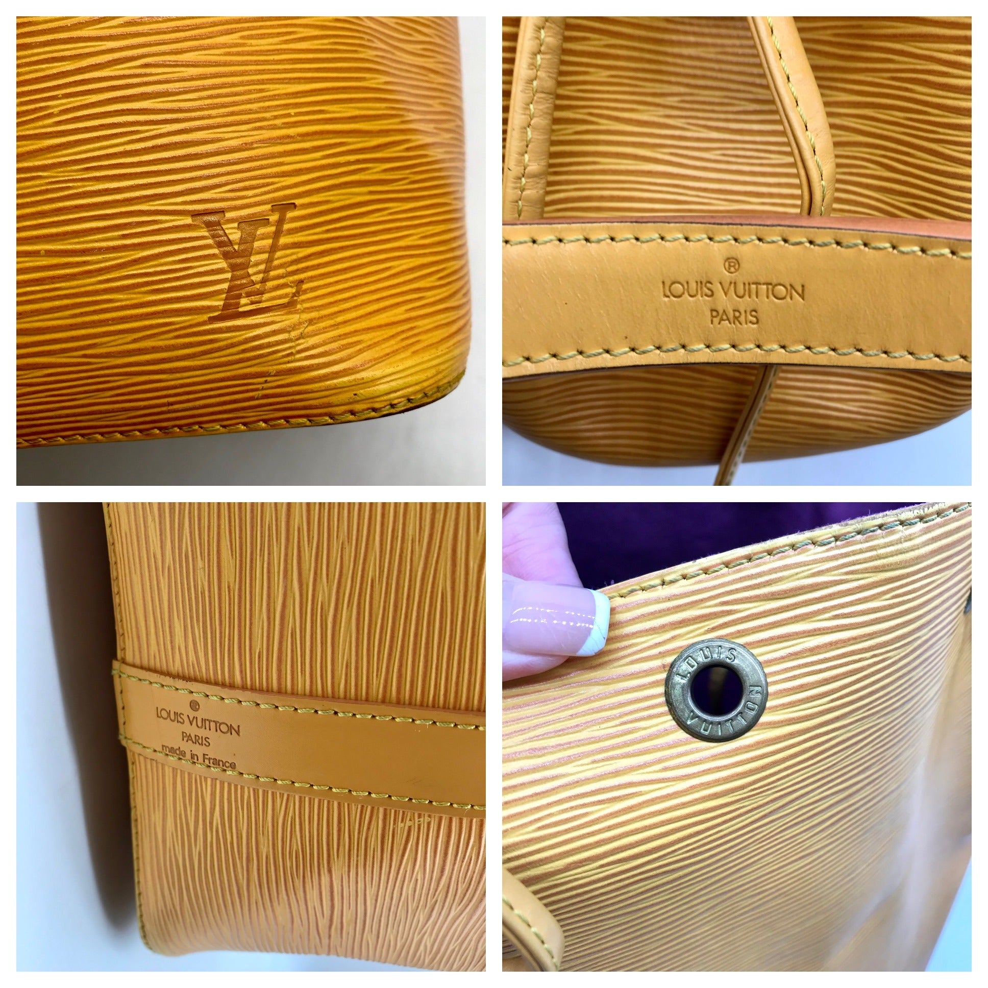 Louis Vuitton Yellow Epi Leather Vintage Petit Noé Shoulder Bag