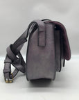 Afkomst Purple Vegan Leather Saddle Crossbody