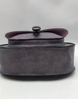 Afkomst Purple Vegan Leather Saddle Crossbody