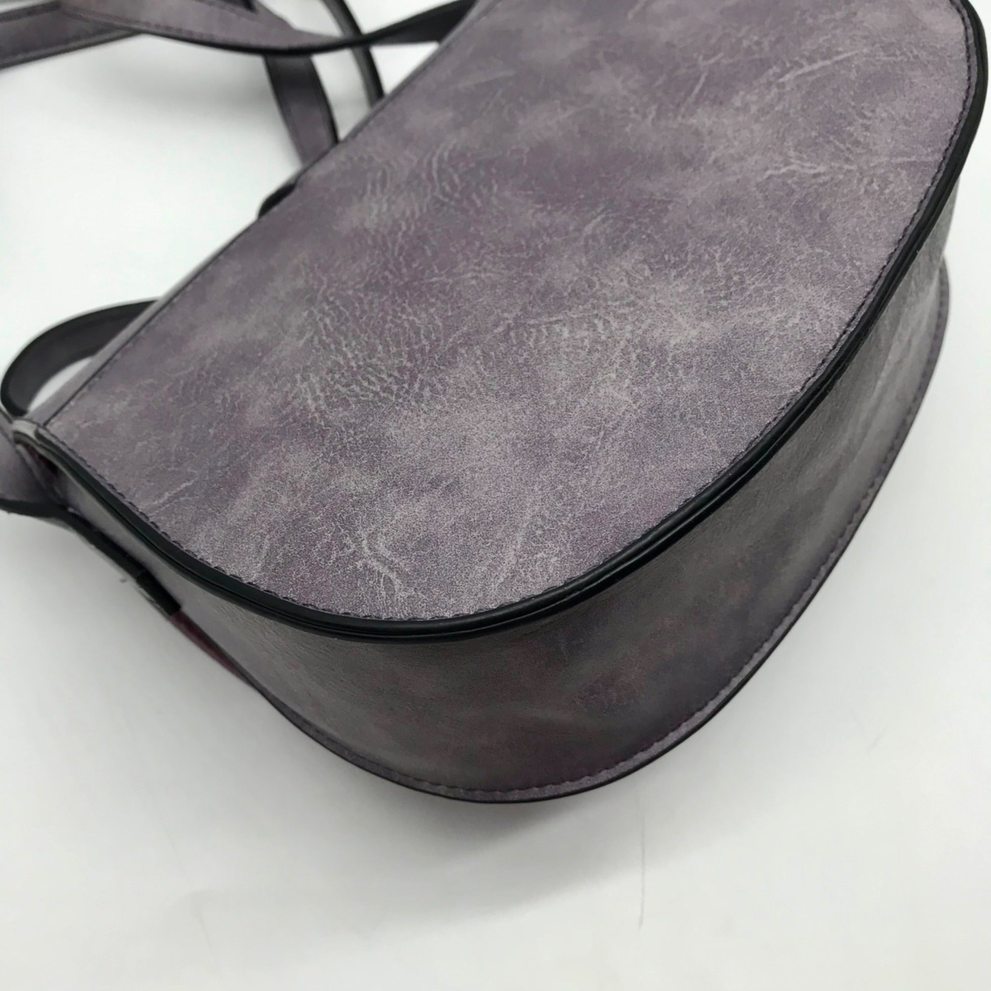 Afkomst Purple Vegan Leather Saddle Crossbody