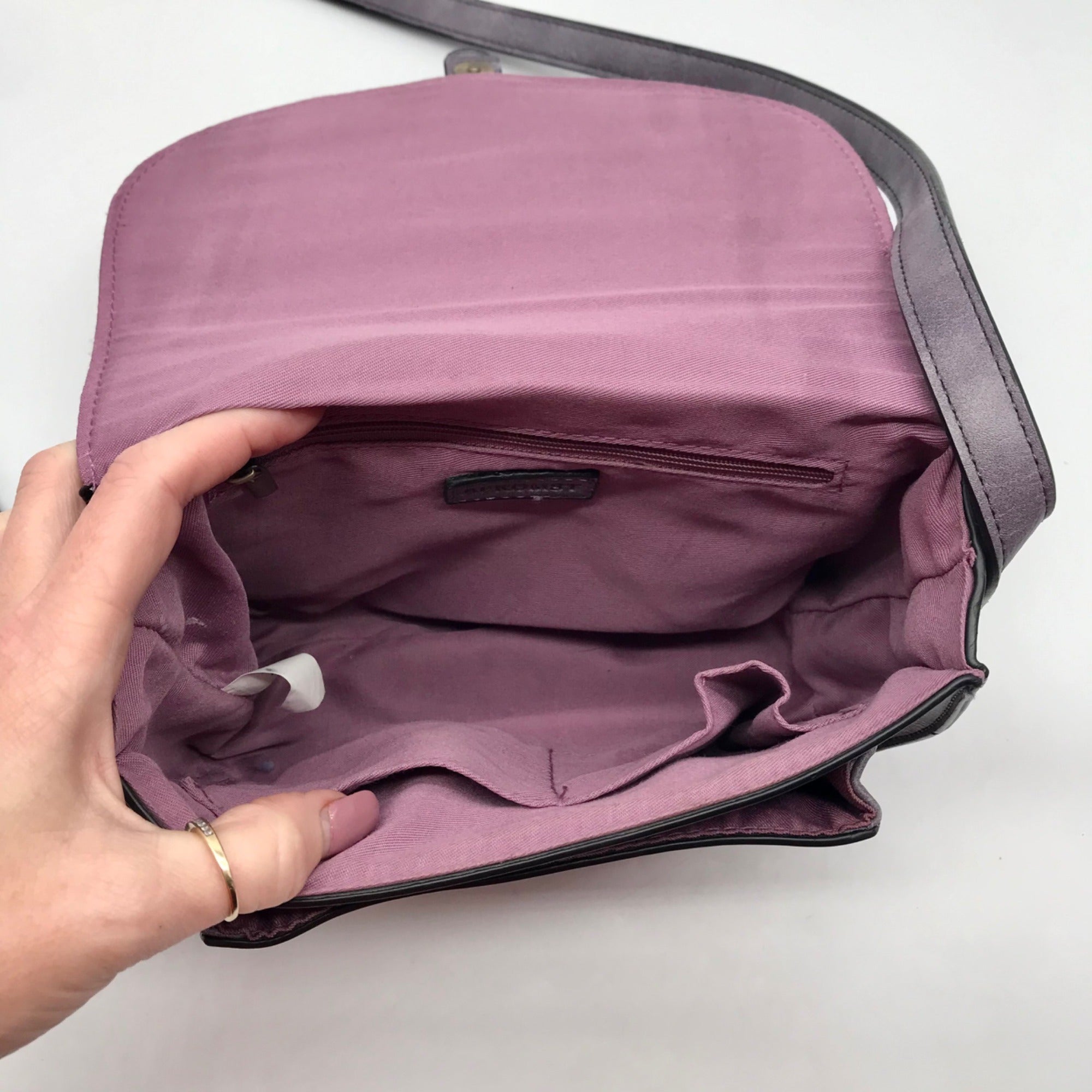Afkomst Purple Vegan Leather Saddle Crossbody