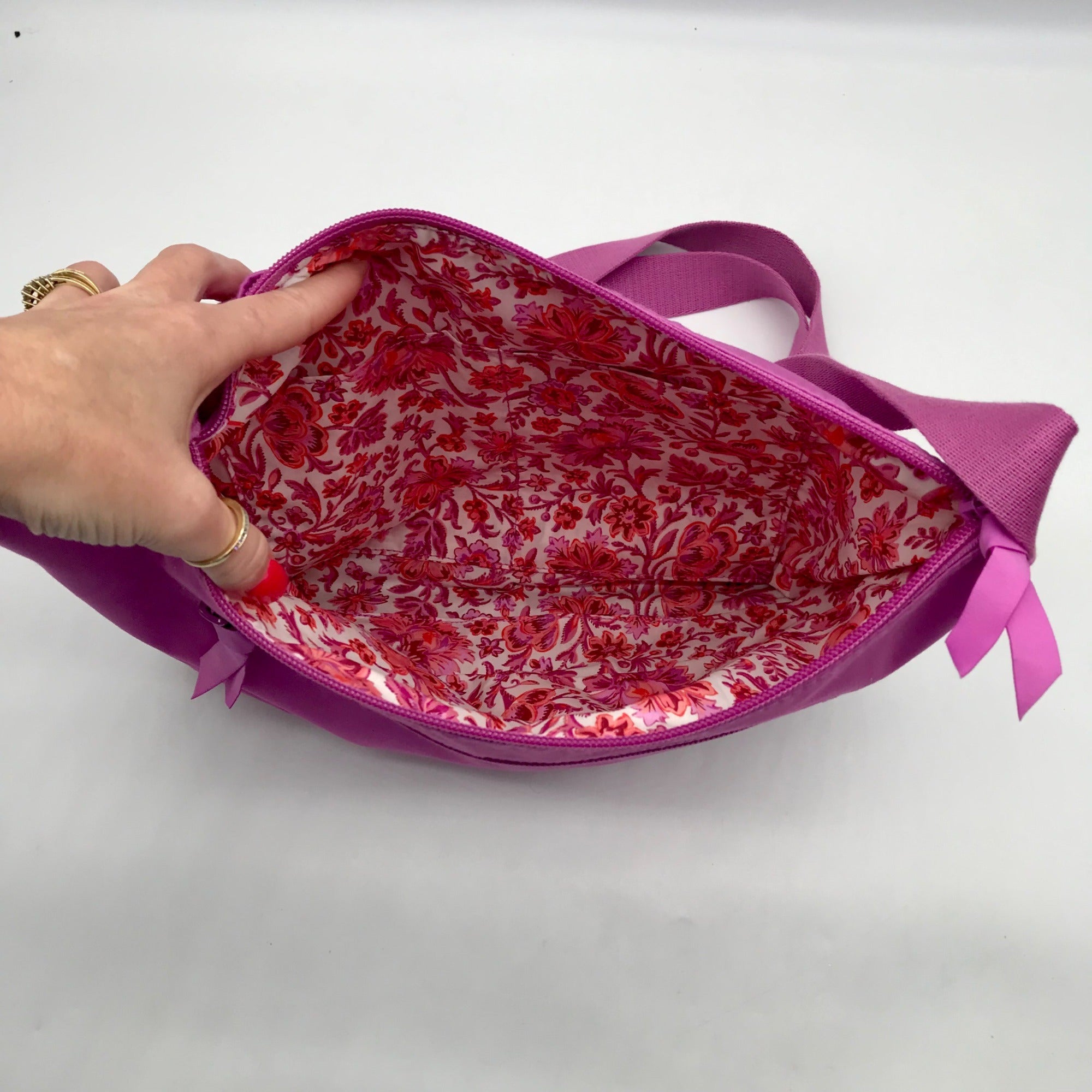 Vera Bradley Orchid Pink Fabric Crossbody Sling Bag