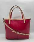 Coach Pink & Tan Leather Park Metro Convertible Tote F26731