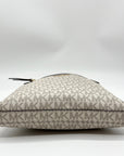 Michael Kors Vanilla And Acorn Coated Canvas Jet Set Charm North South Crossbody Bag