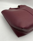 Madison West Elle Burgandy Leather Tote Bag