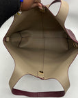 Madison West Elle Burgandy Leather Tote Bag