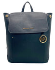 Michael Kors Hayes Black Pebbled Leather Backpack