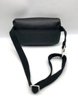 Michael Kors Black Coated Canvas & Leather Monogram Fanny Pack