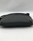 Michael Kors Black Coated Canvas & Leather Monogram Fanny Pack