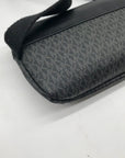 Michael Kors Black Coated Canvas & Leather Monogram Fanny Pack