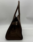MMS Brown Leather Shoulder Bag