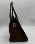 MMS Brown Leather Shoulder Bag