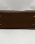 MMS Brown Leather Shoulder Bag